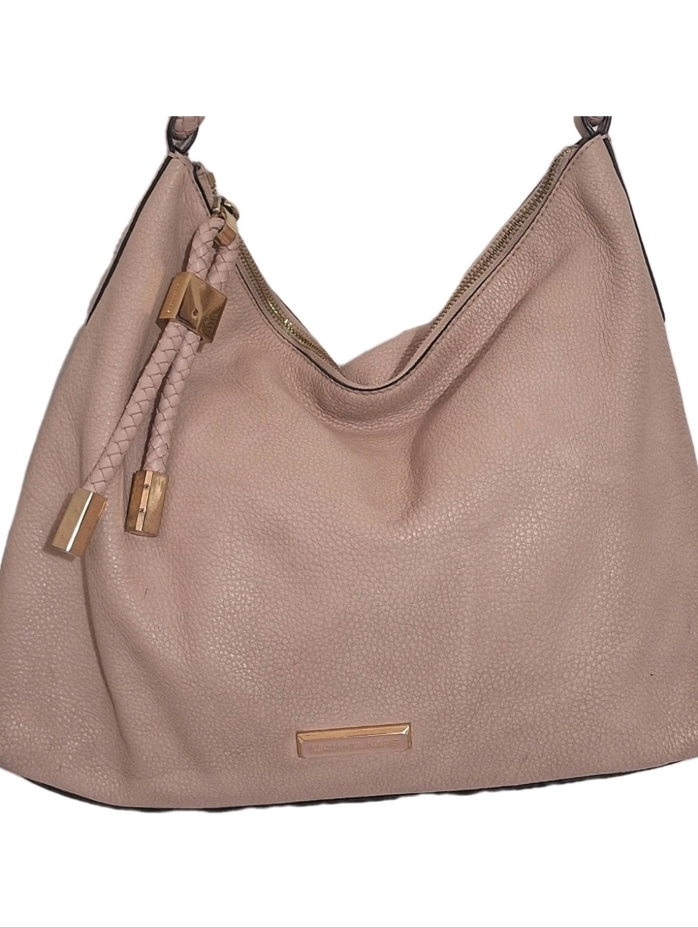 Michael Kors Lexington Large Hobo Shoulder Bag Blush Beige Pink GUC - Picture 3 of 17